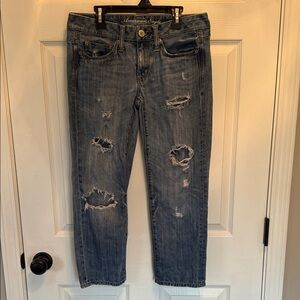 American Eagle Outfitters Women’s Size 0 Faded Boy Fit Denim Jeans